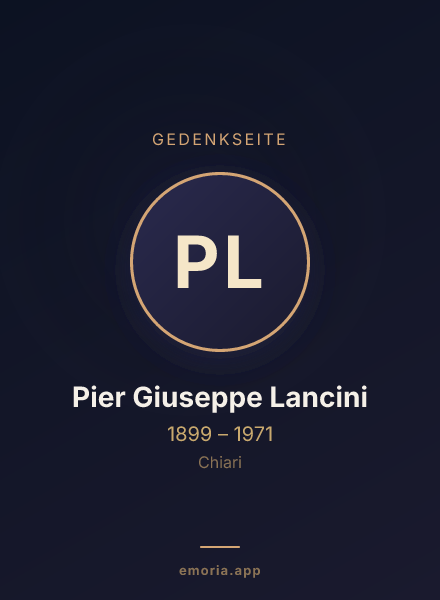 Gedenkportrait von Pier Giuseppe Lancini