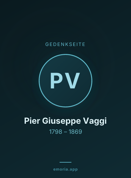 Gedenkportrait von Pier Giuseppe Vaggi
