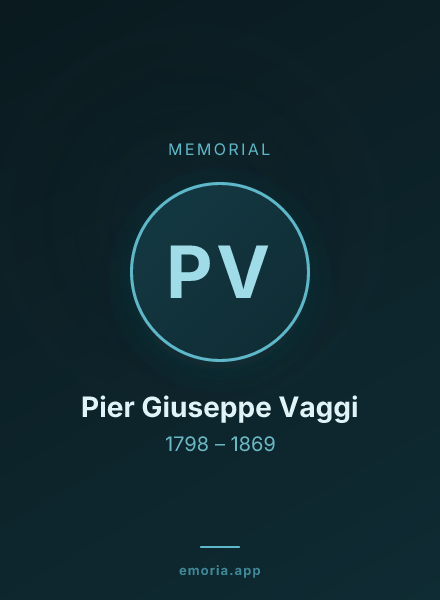 Memorial portrait of Pier Giuseppe Vaggi