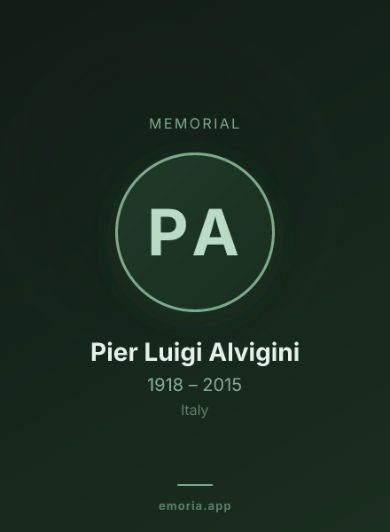 Memorial portrait of Pier Luigi Alvigini