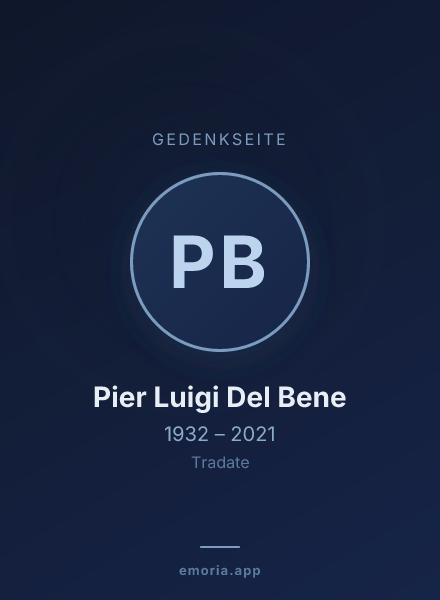 Gedenkportrait von Pier Luigi Del Bene