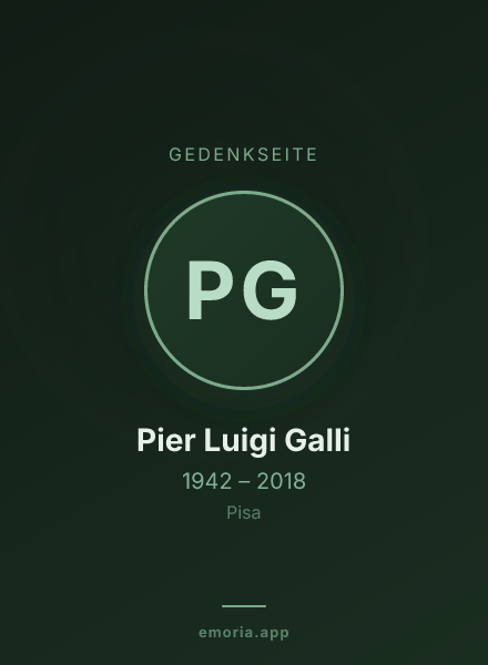 Gedenkportrait von Pier Luigi Galli