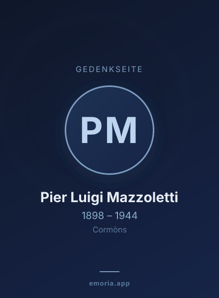 Gedenkportrait von Pier Luigi Mazzoletti