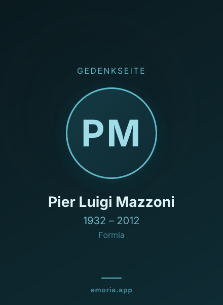 Gedenkportrait von Pier Luigi Mazzoni