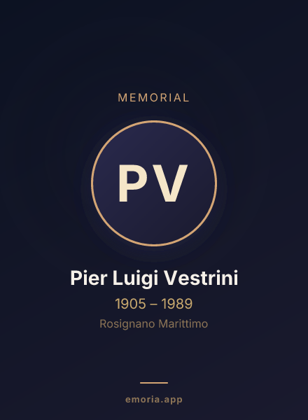 Memorial portrait of Pier Luigi Vestrini