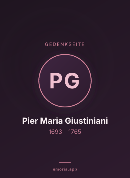 Gedenkportrait von Pier Maria Giustiniani