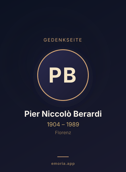 Gedenkportrait von Pier Niccolò Berardi
