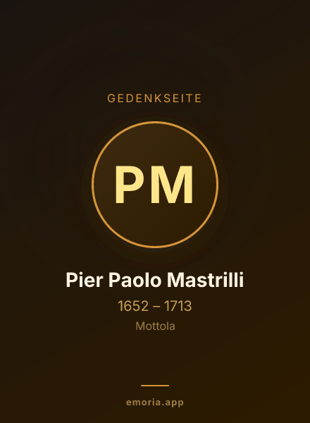 Gedenkportrait von Pier Paolo Mastrilli
