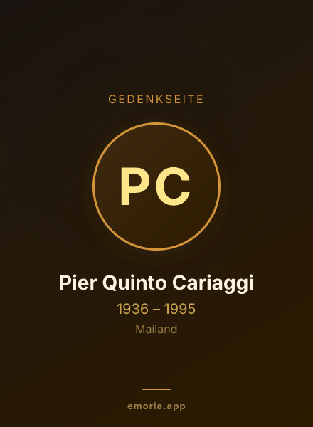 Gedenkportrait von Pier Quinto Cariaggi