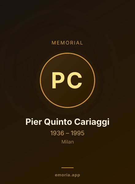Memorial portrait of Pier Quinto Cariaggi