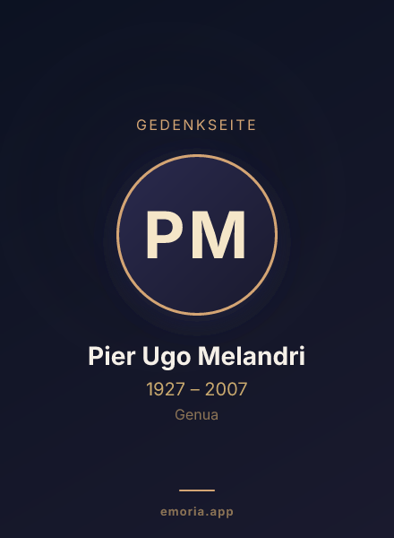 Gedenkportrait von Pier Ugo Melandri