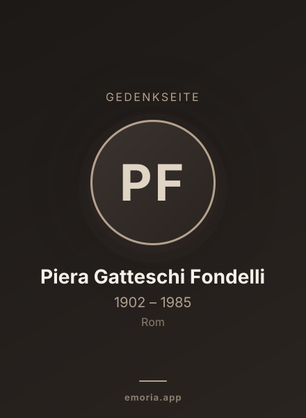 Gedenkportrait von Piera Gatteschi Fondelli