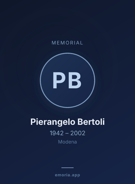 Memorial portrait of Pierangelo Bertoli