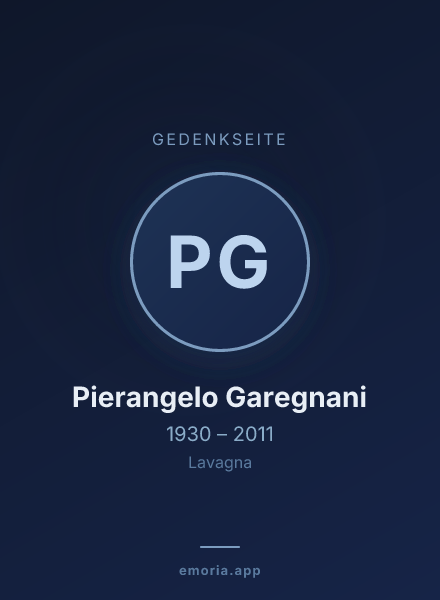 Gedenkportrait von Pierangelo Garegnani