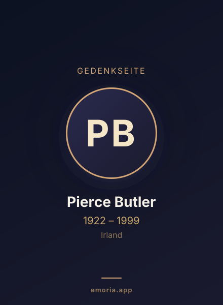 Gedenkportrait von Pierce Butler