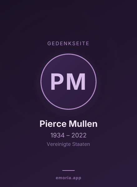 Gedenkportrait von Pierce Mullen