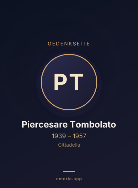 Gedenkportrait von Piercesare Tombolato