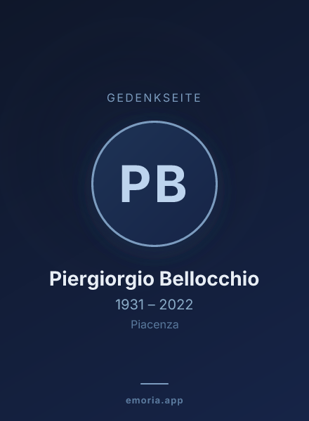 Gedenkportrait von Piergiorgio Bellocchio