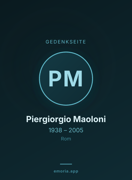 Gedenkportrait von Piergiorgio Maoloni