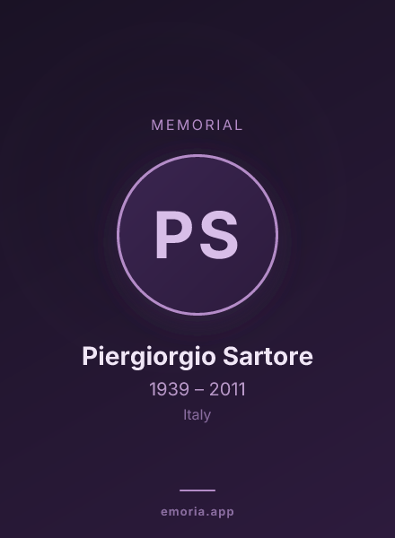 Memorial portrait of Piergiorgio Sartore
