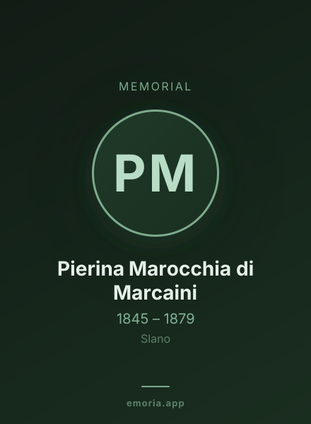 Memorial portrait of Pierina Marocchia di Marcaini