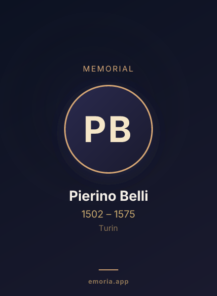 Memorial portrait of Pierino Belli