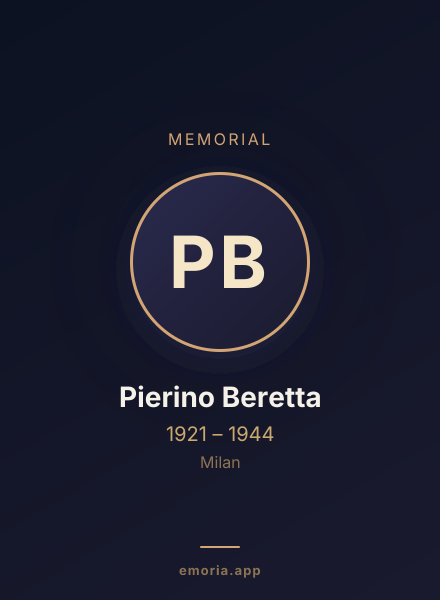 Memorial portrait of Pierino Beretta