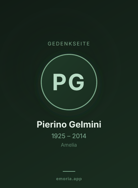 Gedenkportrait von Pierino Gelmini