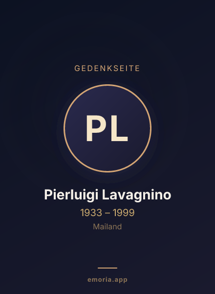 Gedenkportrait von Pierluigi Lavagnino