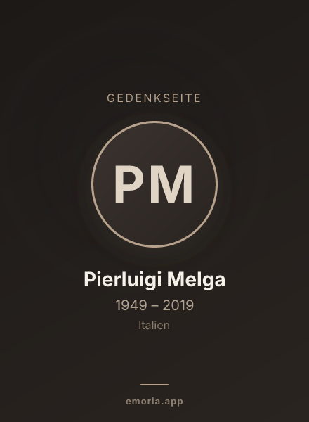 Gedenkportrait von Pierluigi Melga