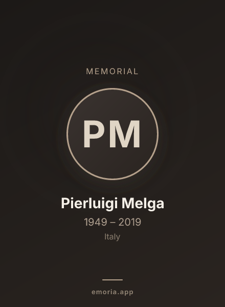 Memorial portrait of Pierluigi Melga