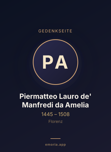 Gedenkportrait von Piermatteo Lauro de' Manfredi da Amelia