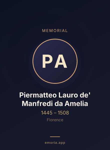 Memorial portrait of Piermatteo Lauro de' Manfredi da Amelia