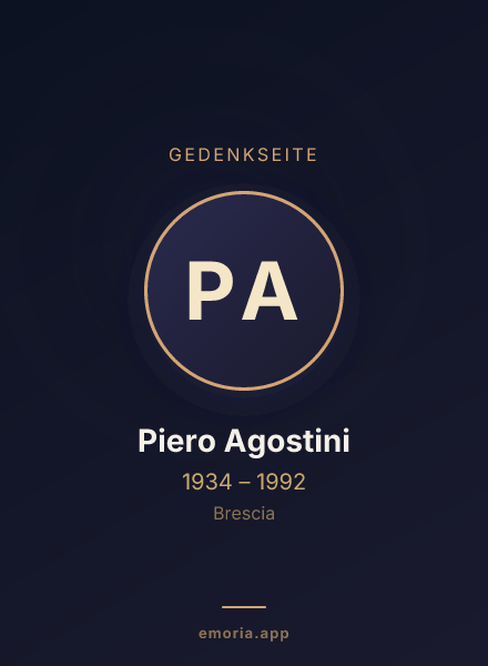Gedenkportrait von Piero Agostini