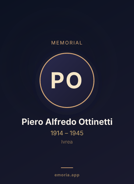 Memorial portrait of Piero Alfredo Ottinetti