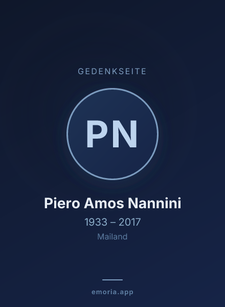 Gedenkportrait von Piero Amos Nannini
