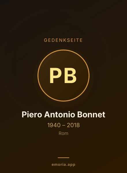 Gedenkportrait von Piero Antonio Bonnet