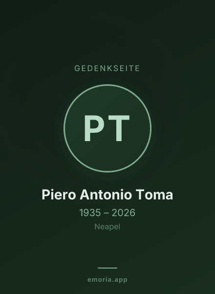 Gedenkportrait von Piero Antonio Toma