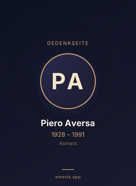 Gedenkportrait von Piero Aversa