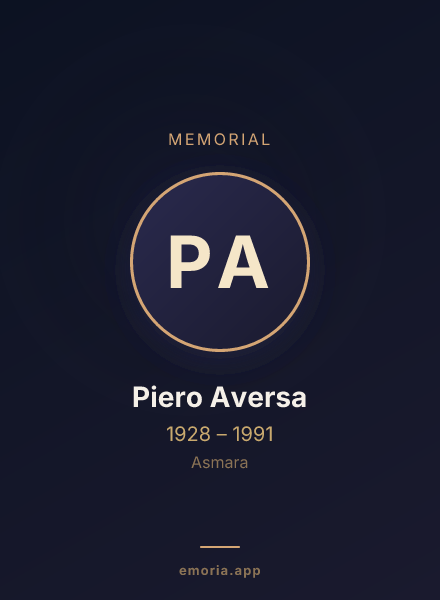 Memorial portrait of Piero Aversa