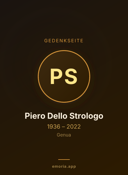 Gedenkportrait von Piero Dello Strologo