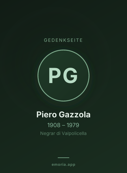 Gedenkportrait von Piero Gazzola