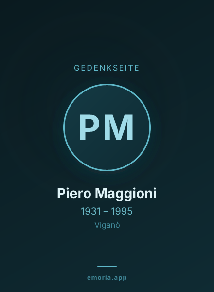 Gedenkportrait von Piero Maggioni