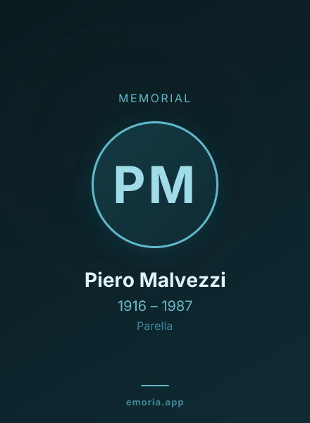 Memorial portrait of Piero Malvezzi