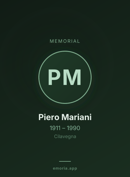 Memorial portrait of Piero Mariani