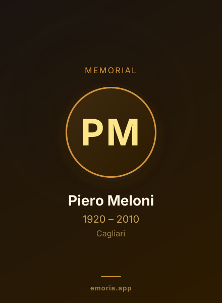 Memorial portrait of Piero Meloni