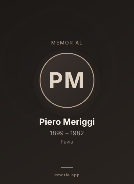 Memorial portrait of Piero Meriggi