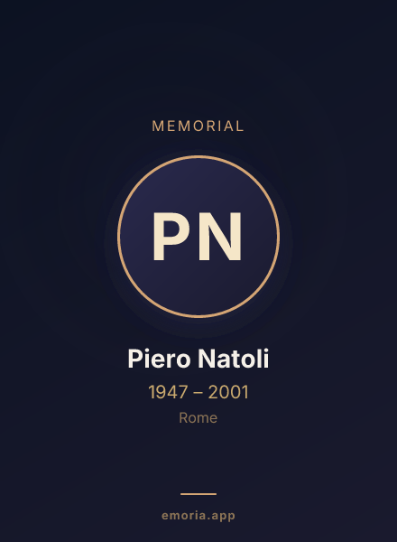 Memorial portrait of Piero Natoli