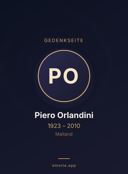 Gedenkportrait von Piero Orlandini