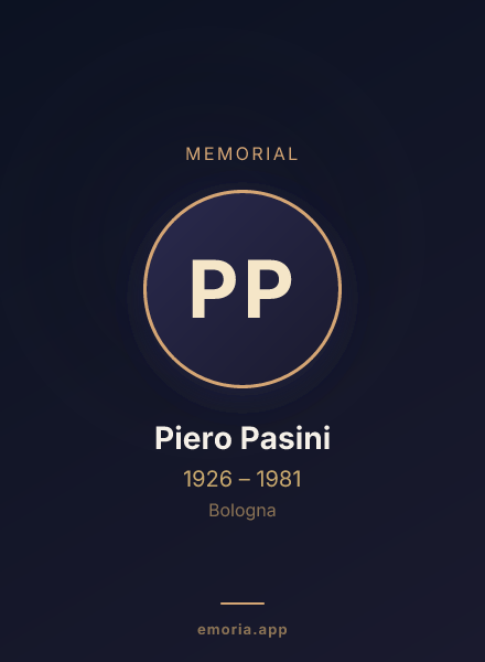 Memorial portrait of Piero Pasini